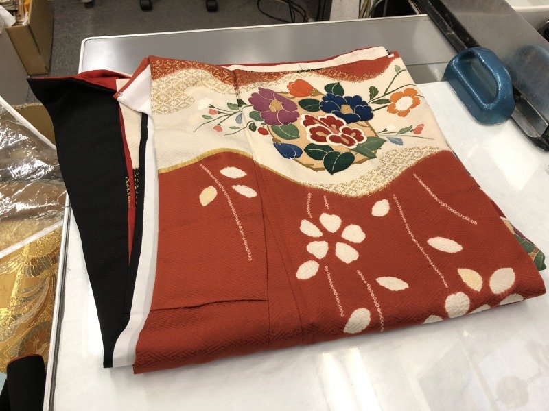 振袖の袖を新しく作成